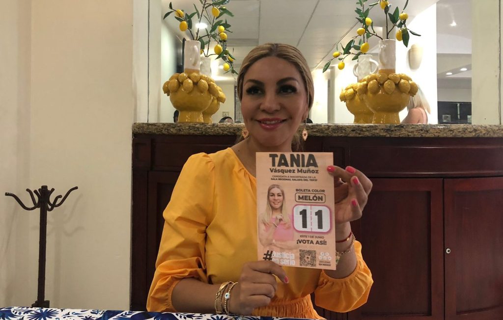 Tania Vásquez, la más preparada en materia electoral, número 11 en la boleta color&nbsp;melón