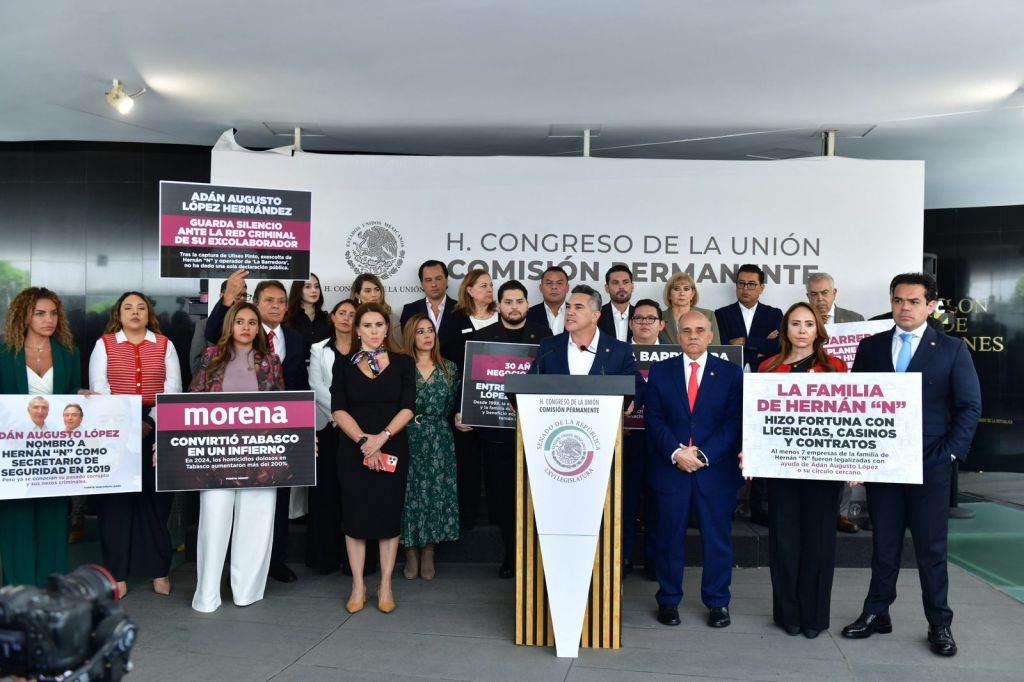 PRI denuncia ante la FGR a López Obrador, Adán Augusto, gobernadores y exfuncionarios de Morena por presuntos vínculos con el crimen&nbsp;organizado