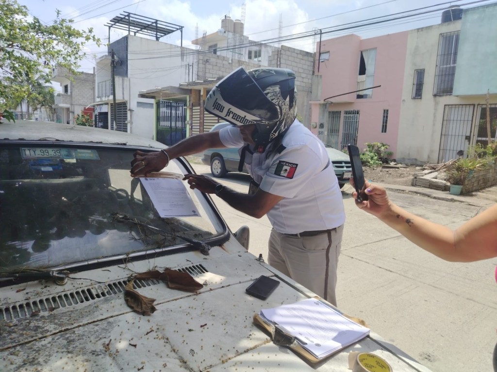 Notifican retiro de carros abandonados en&nbsp;Coatzintla