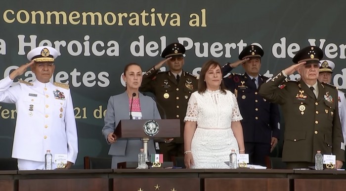 Sheinbaum encabeza ceremonia&nbsp;naval