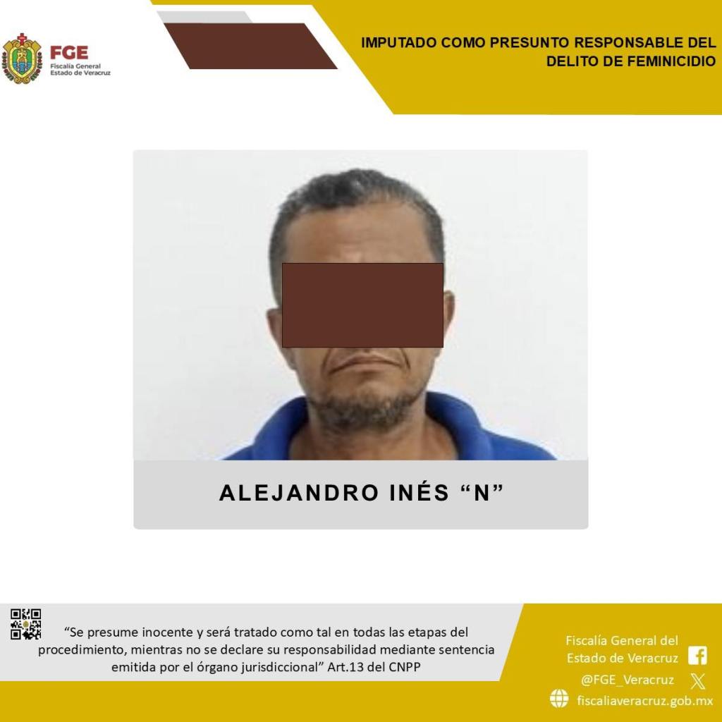 Prisión preventiva a presunto responsable de feminicidio en Veracruz; audiencia será el 25 de mayo