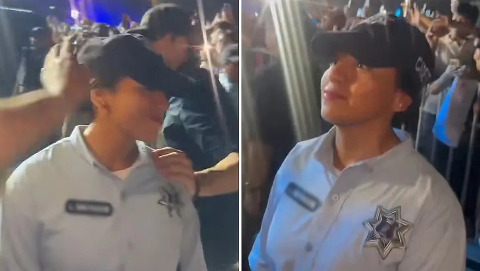 Enrique Iglesias besa a policía en&nbsp;Tabasco