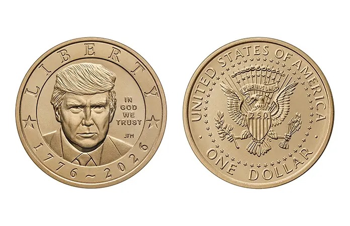 Emiten moneda con imagen de Trump